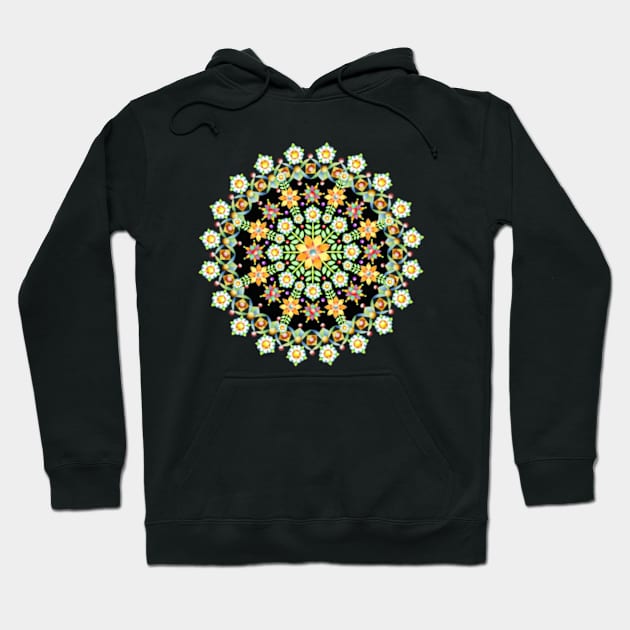 Fantasy Damask Folkloric Mandala Hoodie by PatriciaSheaArt